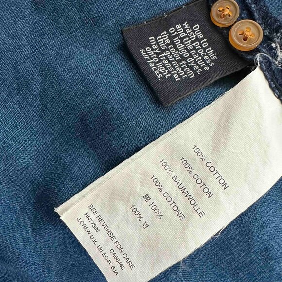 J. Crew Blue Cotton Popover Shirt // Size 12 - Picture 4 of 4